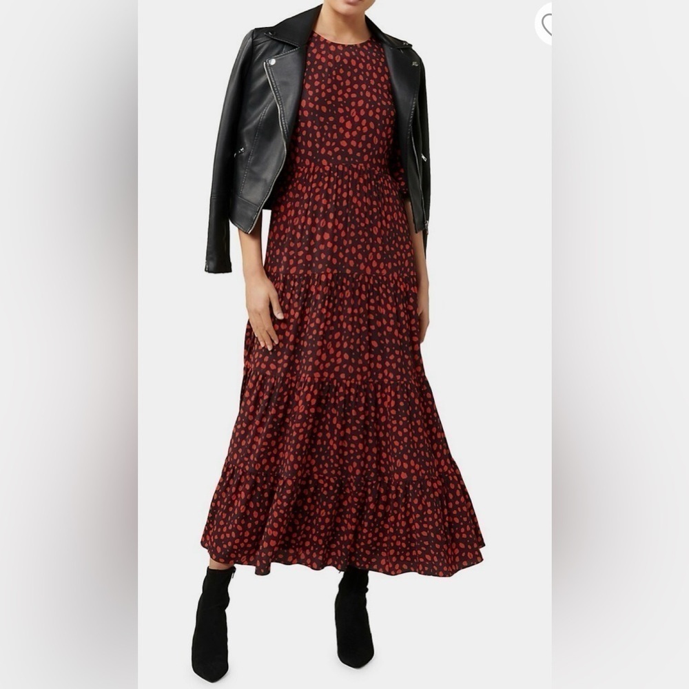 Ever new RED AND BLACK  midi dress size 10